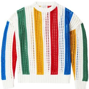 KULE The Hazel Pullover in Cream Crochet Stripe *NEVER WORN*